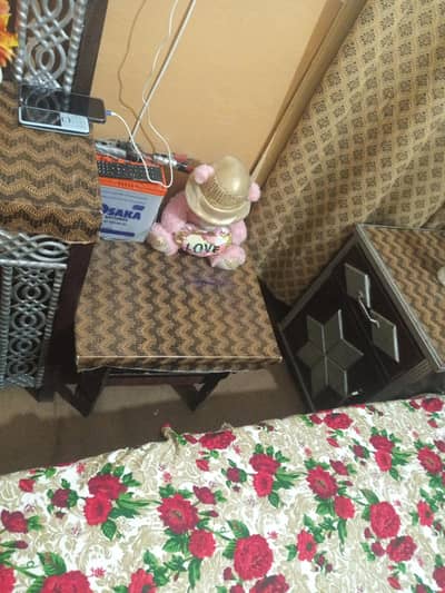 3pc table set and Iran dressing table