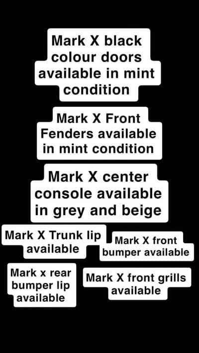 Mark x parts available