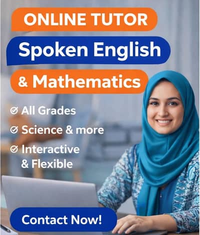 Online Tutor – Spoken English & Mathematics (All Grades)