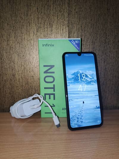Infinix NOTE 11(4GB/128GB)| Box + Changer | 1-2 Day Battery Backup