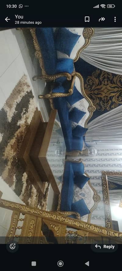 Urgent Sale /9 seater Sofa /luxurious Royal look Sofa /Chinioti