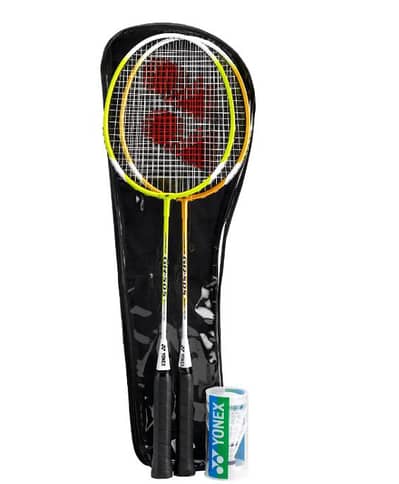 yonex supreme bedmenton of 2 players racket sets