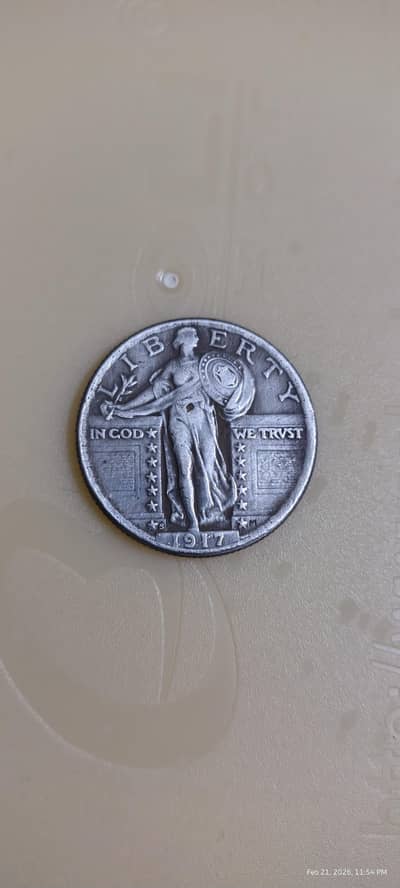 USA 1917 STANDING LIBERTY QTR DOLLAR | USA OLD COIN | USA RARE COIN |