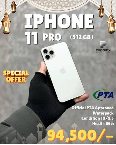 iPhone 11 Pro 512gb PTA Approved Special Offer