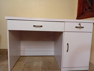 White colour study table and deck table