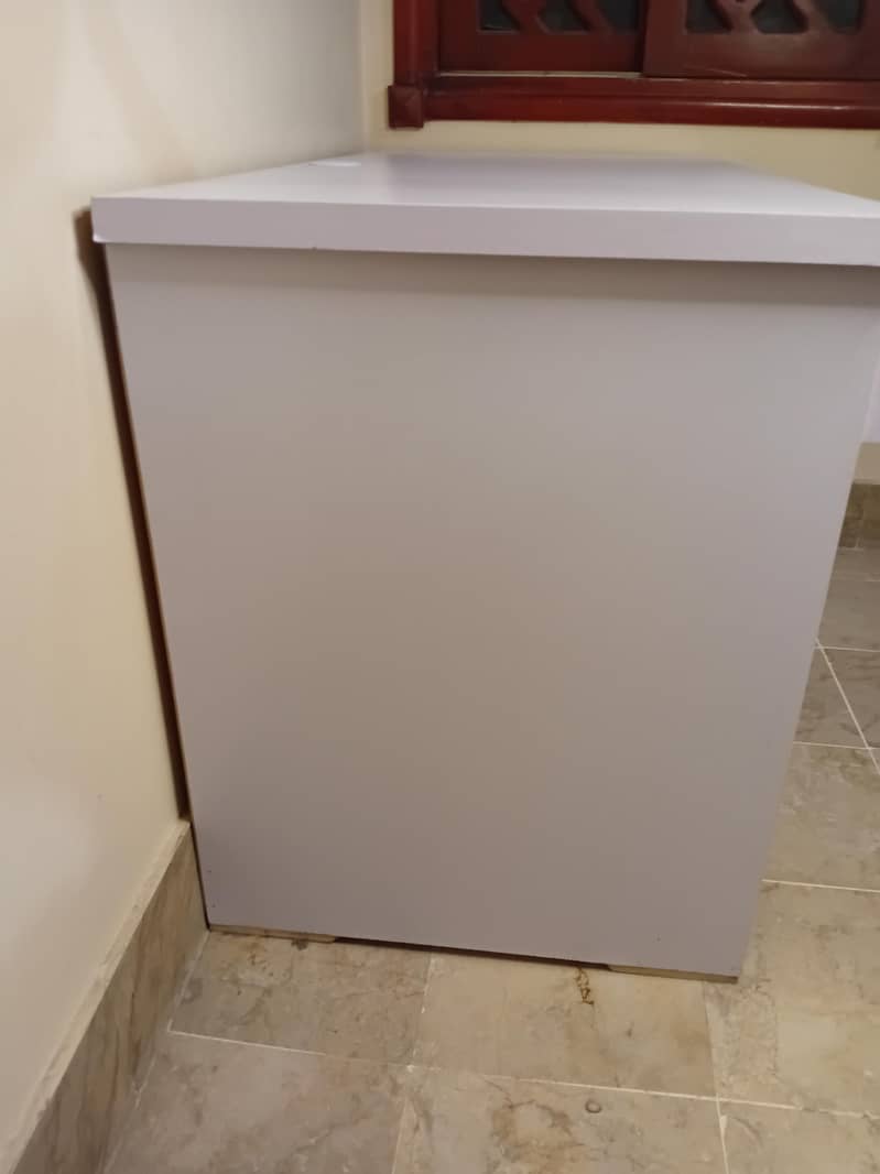 White colour study table and deck table 2