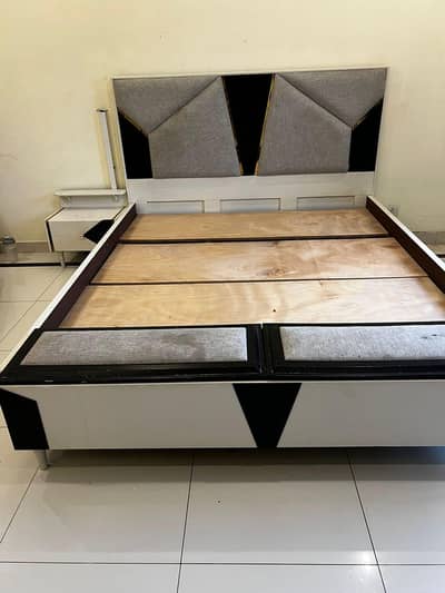 Turkish style bed with side tables and vanity