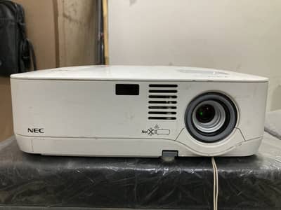 NEC projector with projector screen and long VGA cable