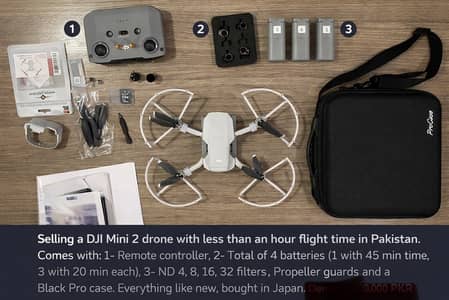 DJI Mini 2 Fly More Combo – Like New (Bought from Japan) 