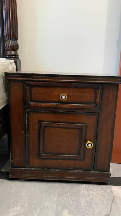 Double Bed with side table & Mattress