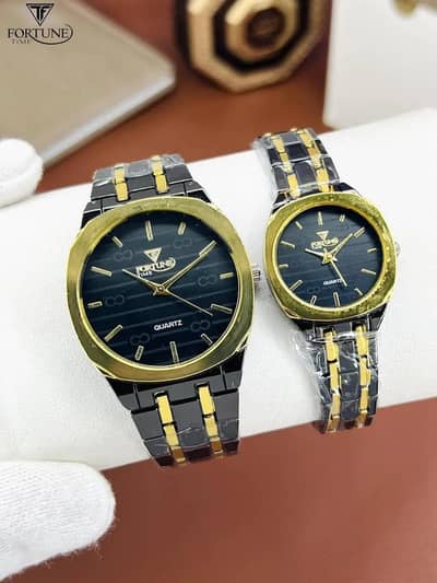Fortune Time- Quartz  Couple Watch - Color: Gold & Rose Gold
