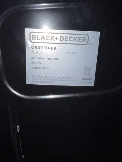 Black + Decker 11 Fin Oil Radiator with Fan Heater 2500 W OR011FD-B9