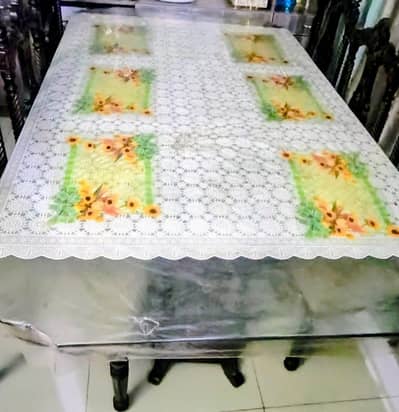 Elegant 6-Seater Dining Table with Chairs – Chinioti Wood