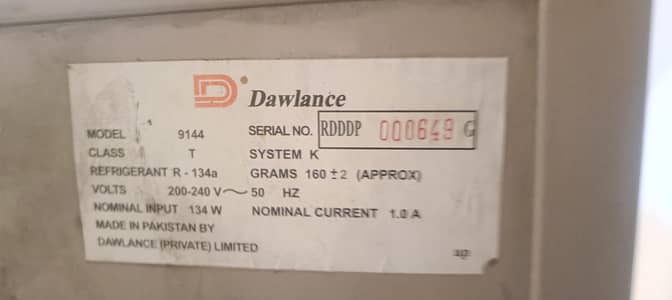 Dawlance refrigerator model 9144