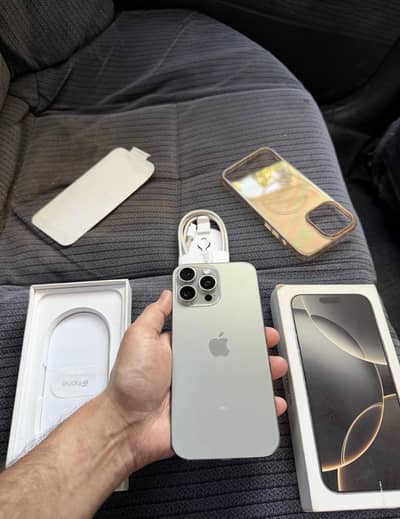 iPhone 16 promax pta approve condition new battery health 100 cycle 70