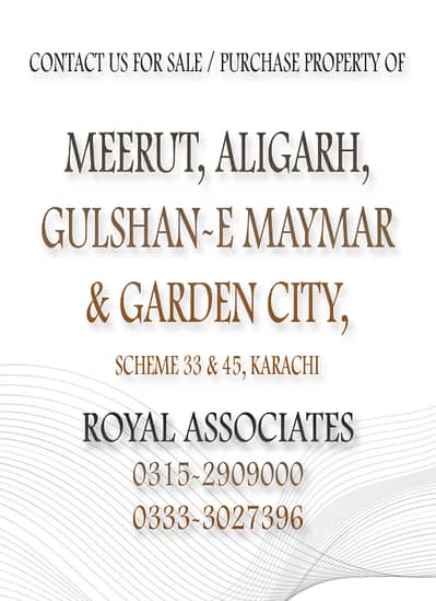 240 SQY PLOT - MEERUT SOCIETY, SECTOR 9A, SCHEME 33, KARACHI