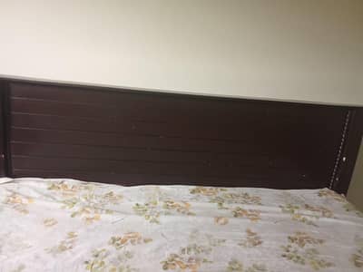 Beautiful wooden King size bed with mattress