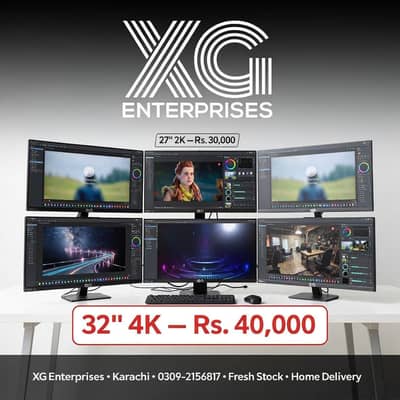 Dell & Lenovo 4K/2K 27" QHD & 32" 4K BEZELLESS MONITORS – KARACHI