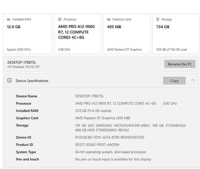 HP AMD gaming machine