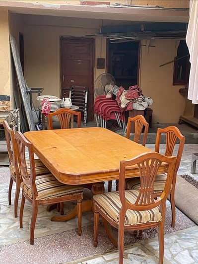 Dining table with 6 chairs diyaar wood
