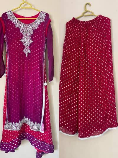 Aline frock with plazo.