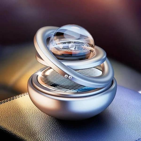 Solar Interstellar Levitation Ring Matte Black 360° Rotating Car Air Freshener