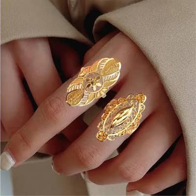 ladies gold rings 21 carrot gold latest design