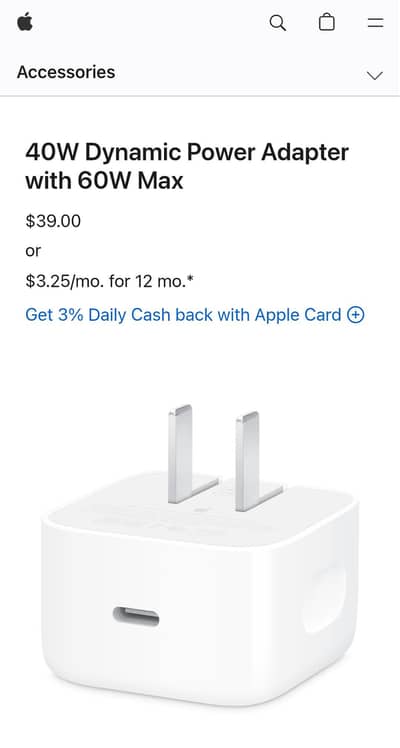 40w Dynamic power Adapter With 60W Max origanal charger With wranty