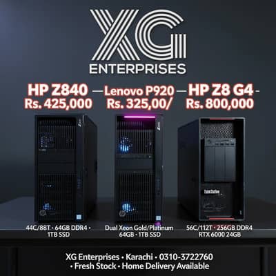 HP Z840 44Core | Lenovo P920 | HP Z8 G4 112Core | (Upto 56 C / 112 T)