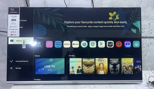 Samsung 43” Q Led Tv ( 4K , Voice remote ) Woofer sound ,new model