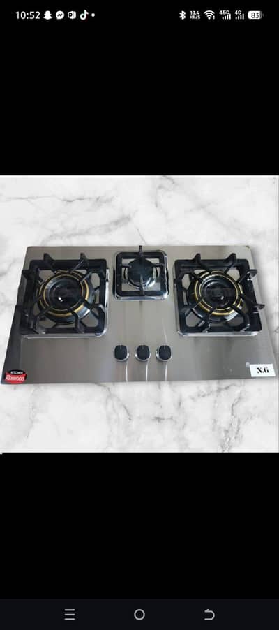 Stainless steel heavy Gage imported Gas Hob