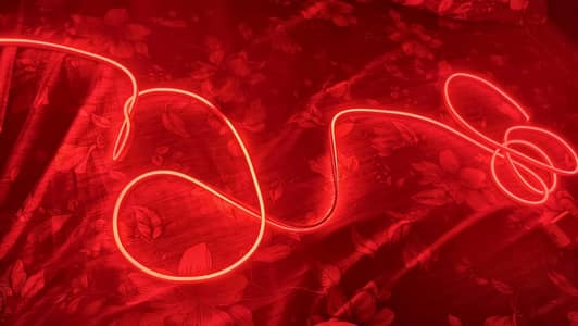 neon red strip light