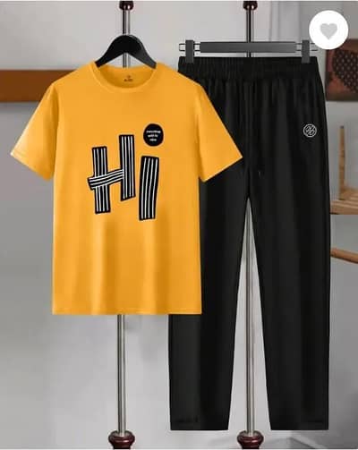 2 Pcs Men's Dri Fit Hi Printed Track Suit