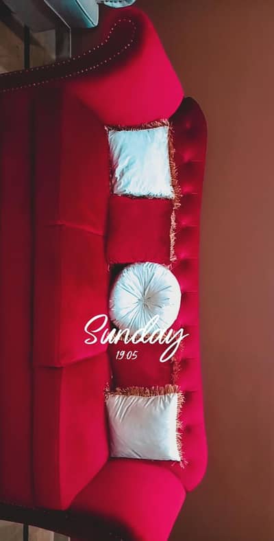 7 seater velvet sofa set with dewan