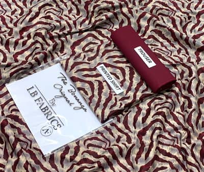 Elegant maroon printed shirt with matching plain trouser – perfect