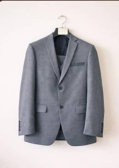 Zara Men 3 piece Coat Grey color