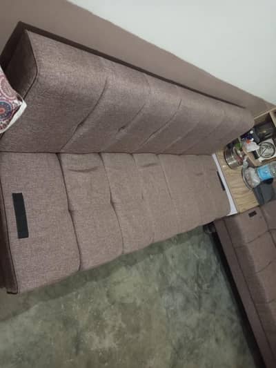 sofa come bed and side table