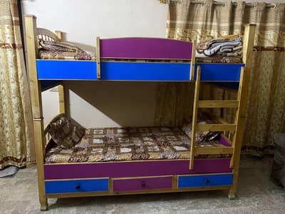 double wooden bed for sell