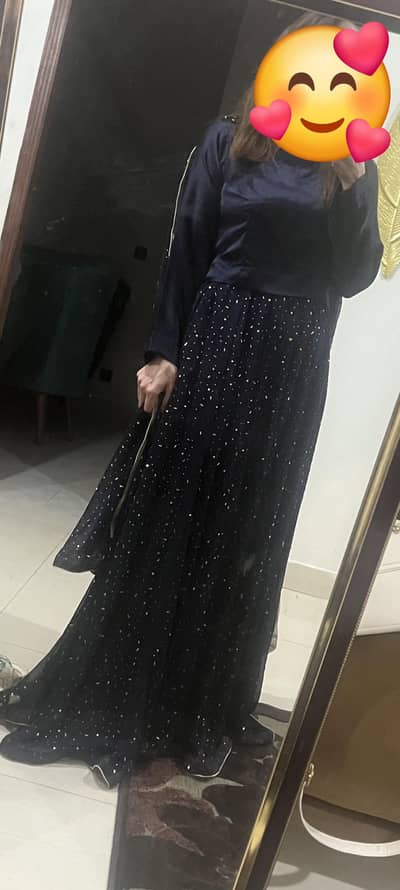 navy blue lehnga