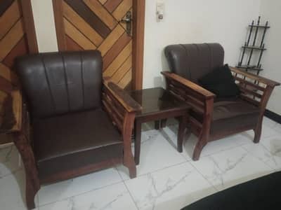 two chairs for bedroom super classy look and one table