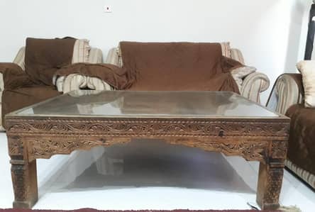 Center Table with Glass