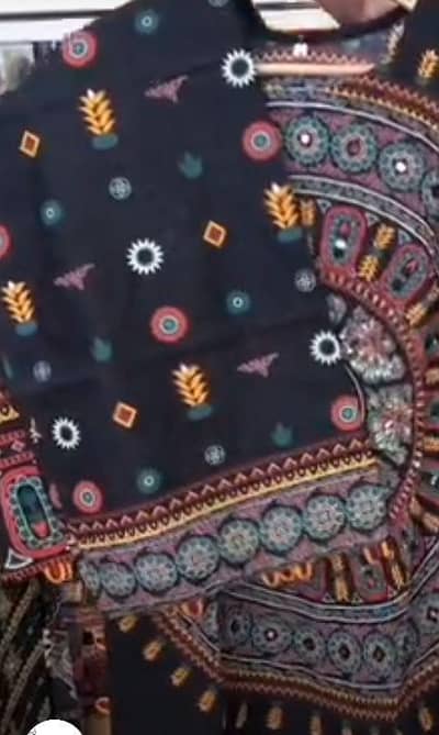 khaddi black digital  Eid  gift 2 piece