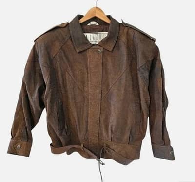 Vintage BB Dakota stylish real leather brown jacket