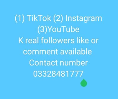 tik tok and other social media website k followers like available ha