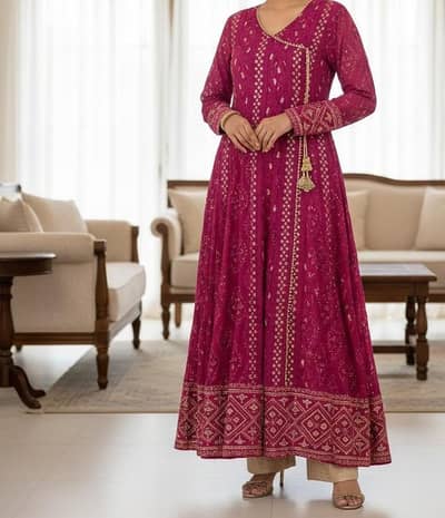 Beautiful Maroon Maxi Dress – Size Large