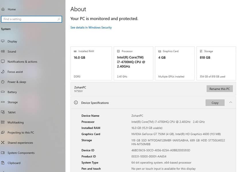 Core I7 4th Generation 4