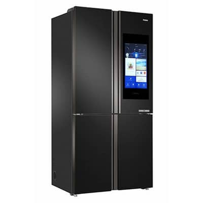 double door refrigerator fridge beautiful glasswork with led screen