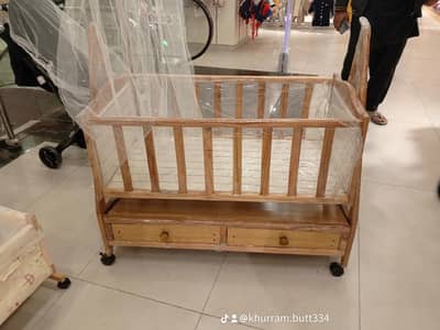 wooden baby crib