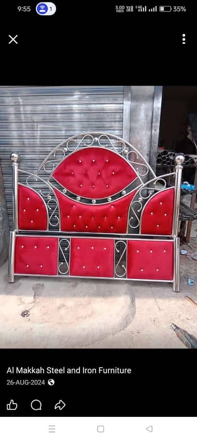 steel double bed / iron bed