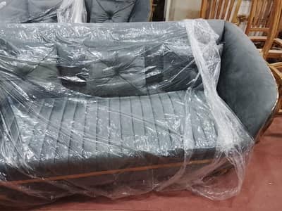 three seater customized sofa with solid material